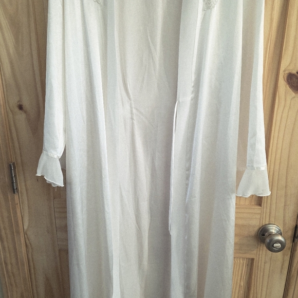 Linea Donatella Embellished Satin Long Robe - Picture 9 of 9